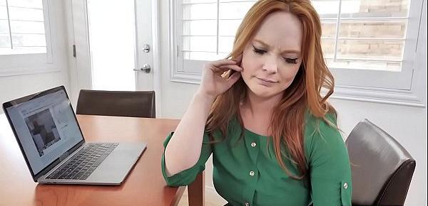  Busty redhead MILF stepmother plays a dangerous game